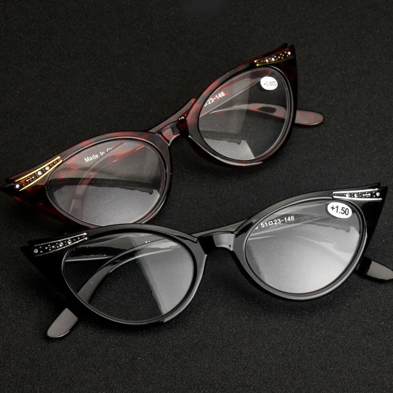 Seemfly кошачьи глаза очки для чтения увеличительные очки Портативные очки для чтения подарок для родителей пресбиопическое увеличение