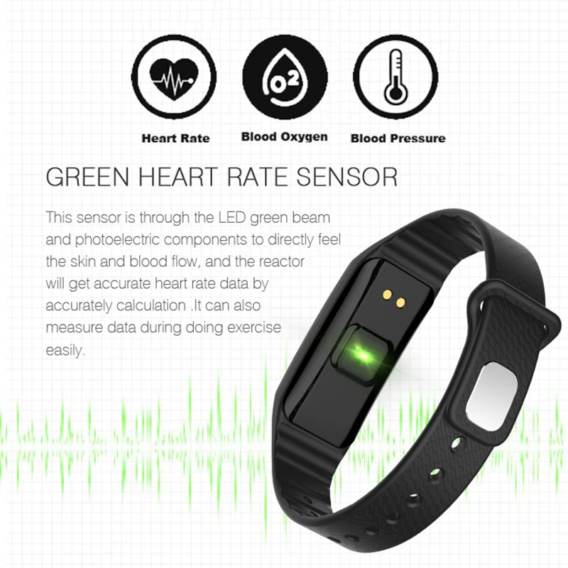 B22 Smart Wristbands Fitness Activity Tracker Waterproof Sport Bracelets Blood Pressure Heart Rate Message Push Call Reminder