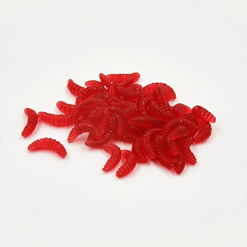 50 pcs 2cm 0.4g Maggot Grub Soft Lure Protein Soft Bait Worm Fishing Lures 5 Colors Maggots Grubs Lures Fishing Tackle On Sale (4)