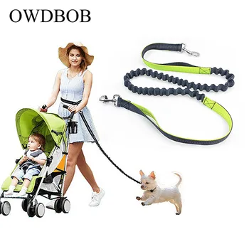 

Vip Price Hands Free Dog Leash Lead Reflective Strip Elastic Waist Dog Leash for Running Jogging Sports Training Retractable
