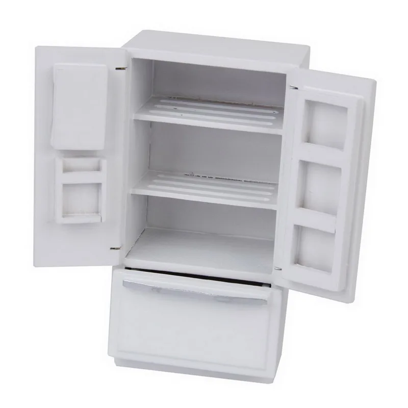 1/12 Dollhouse Miniature Furniture Fridge Refrigerator White in