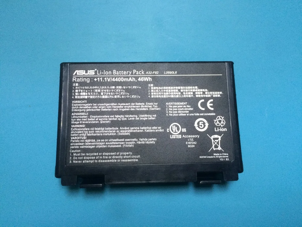 Новые оригинальные Батарея для ASUS A41 F52 F82 K40 K50 K51 K60 K61 K70 P50 P81 PR05 Pro65 Pro66 Pro79 Pro88 Pro8 X5DA