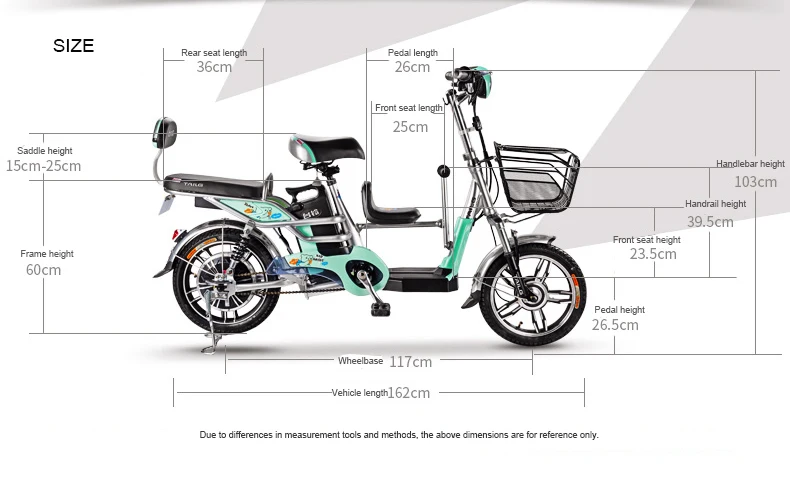 Discount Electric Bikes Adults Two Wheels Electric Bicycle 16 Inch 48V 240W Portable Electric Scooter For Kids  Ladies With Child Seat 8