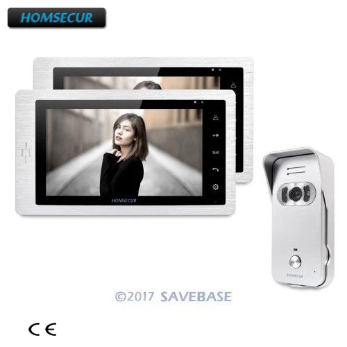 

HOMSECUR 1V2 7" Hands-free Video&Audio Smart Doorbell+Silver Camera for Apartment