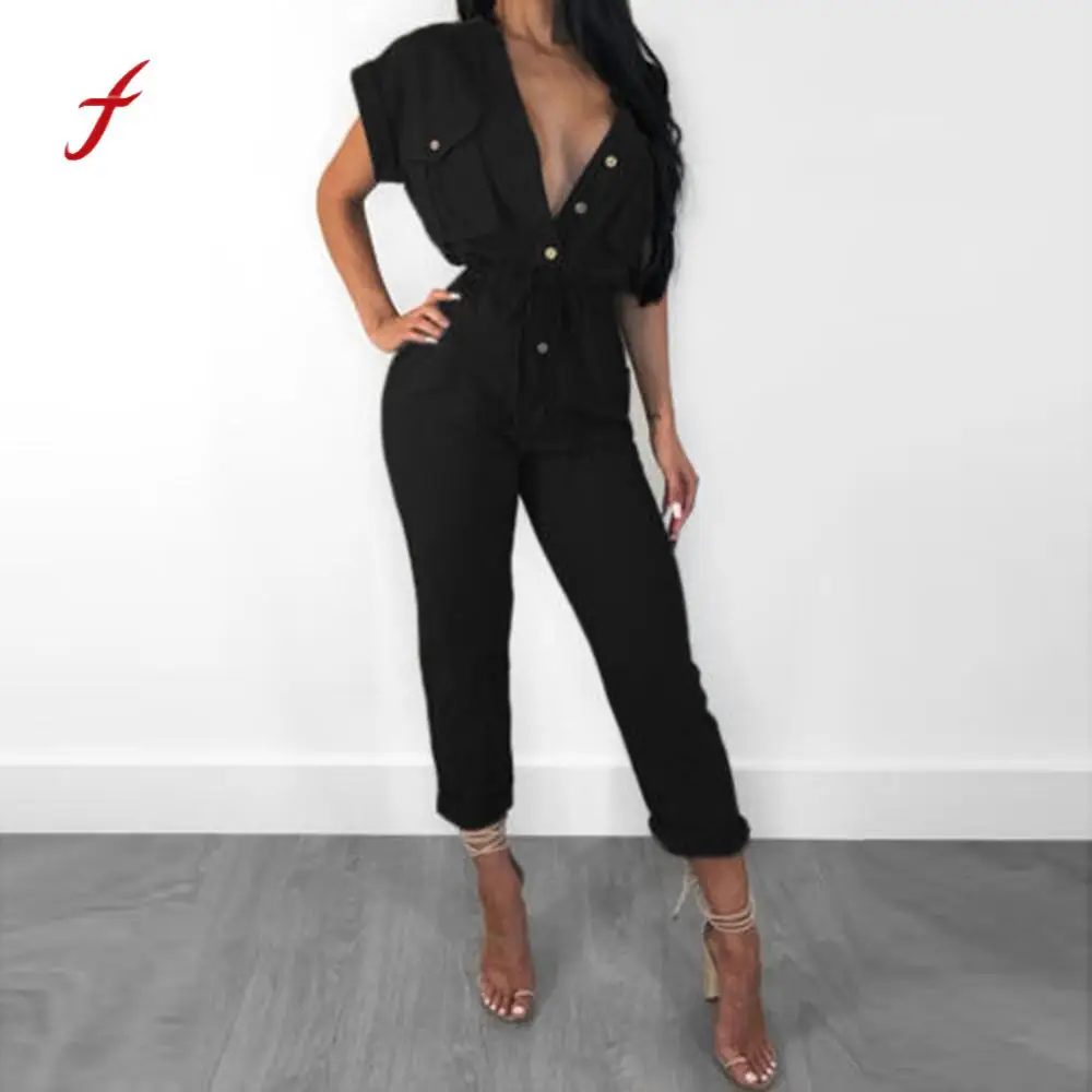 black jumpsuit short leg