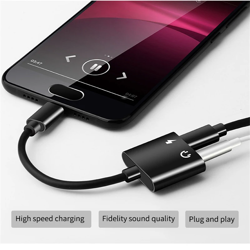 USB Type C Аудиоадаптер Type-C до 3 5 мм Разъем для наушников Аудио конвертер Кабель для Samsung S8