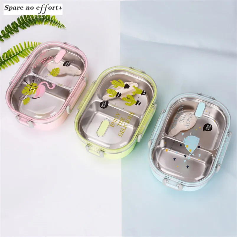 Lunch Box Stainless Steel Food Box Container Lonchera Loncheras Escolares Infantiles Contenedor De Alimentos Portable Lunch Box