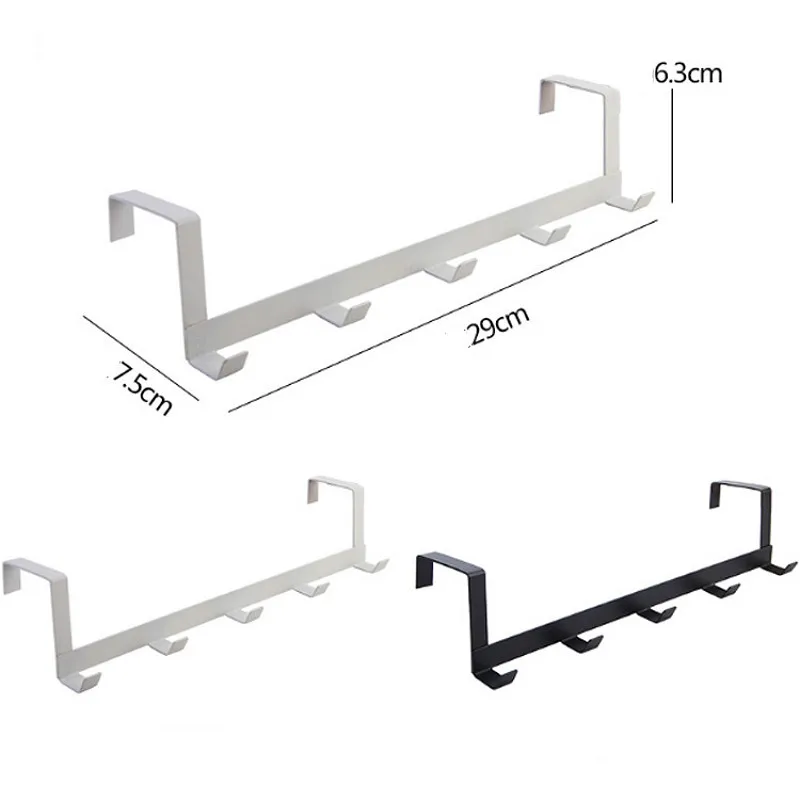 Над-дверной крючок-вешалка металлическая вешалка подвесное пальто шляпа полотенце сумка организация держатель для хранения белый и черный