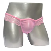 Мужское Сексуальное белье, прозрачный кружевной эротический фетиш, Трусы-стринги, неженственные трусы, Трусики бикини-стринги, нижнее белье