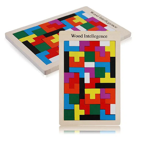 

New Kids Children Colorful Wooden Tetris Puzzle Early Educational Building Block Kids Toys for children model puzzle oyuncak