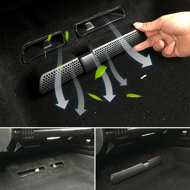 

2Pcs Car Air Conditioner Cover For Volkswagen VW Tiguan Mk2 Allspace 2016 2017 Under Rear Seat Seat Air Vent Duct Outlet Shell