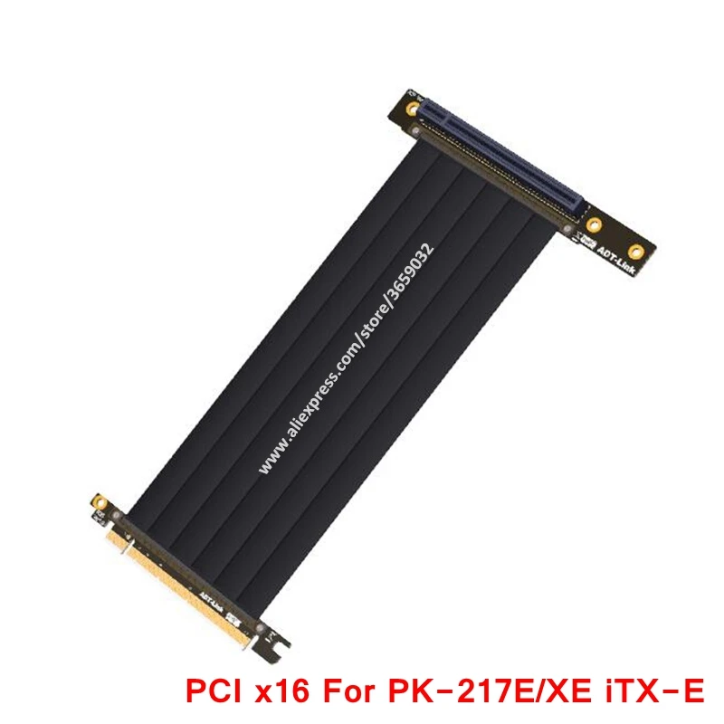 Gen3 PCIE x16 To x16 Riser pci e PCI-e 16x flexible Cable For PHANTEK ENTHOO Evolv Shift PH-ES217E/XE PK-217E/XE ITX Motherboard