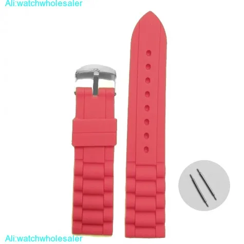 18mm Top D' Magenta Silicone Jelly Rubber Ladies Watch Band Straps WB1002Q18JB