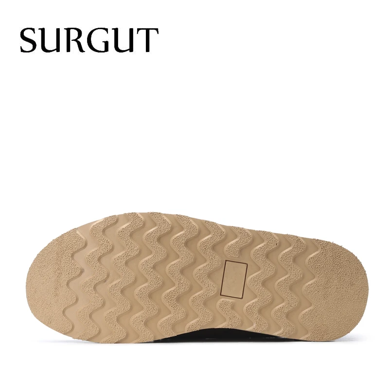 SURGUT 2019 Hot Sale Men's Shoes Genuine Leather Design Summer Breathable Shoes Spring Autumn Working Shoes Men Casual Shoes