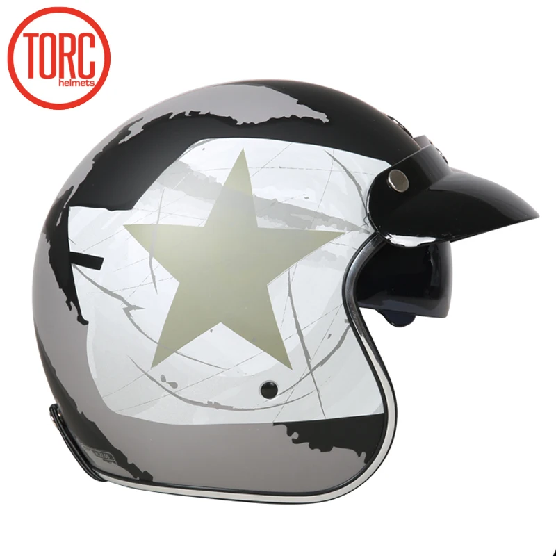 Torc 3/4 с открытым лицом винтажный СКОТТЕР jet moto rcycle шлем moto cross capacete мотошлем Ретро casque casco para moto cross vespa - Цвет: 2