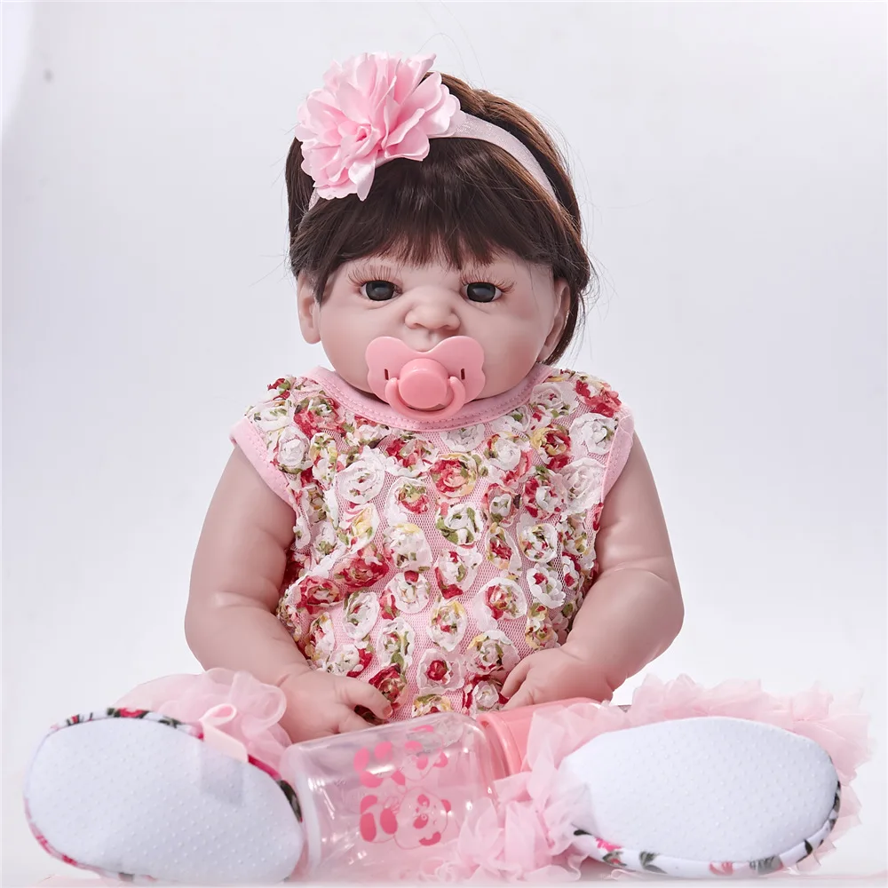 

New Arrival 55cm Reborn Babies Dolls Full Vinyl Toys for Girls Alive Bebe Reborn Baby Toys Doll For Menina Children Toys