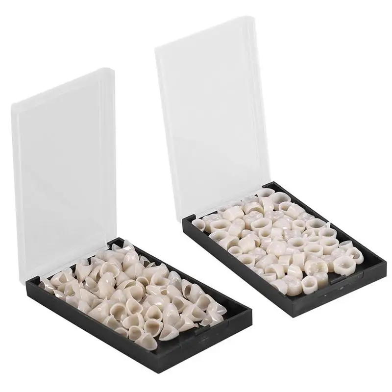 

50Pcs/Box Dental Crowns Resin Porcelain Materials Temporary Teeth Crown Realistic Oral Care Teeth Whitening Anterior Molar Crown