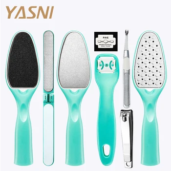 

8PCS Foot File Set Dead Hard Skin Callus Remover Scraper Connector Dead Shovel Pedicure Rasp Tools Portable MS19