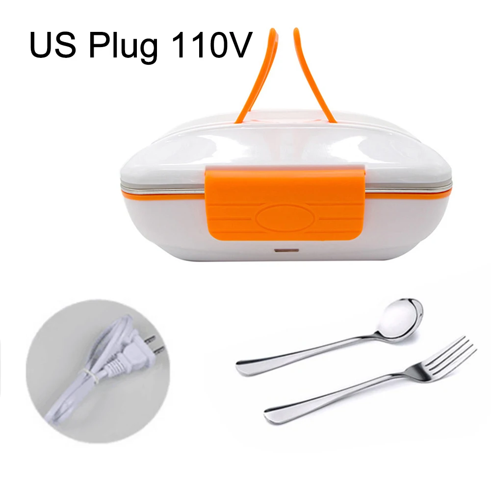 Orange US Plug 820 мл портативный Электрический нагревательный Ланч-бокс подогреватель еды Bento Контейнер для хранения - Цвет: Orange US Plug