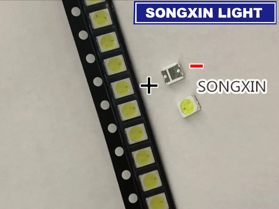 4000 шт. UNI светодиодный Подсветка высокое Мощность светодиодный 1 Вт 6В 1210 3528 2835 холодный белый ЖК-дисплей Подсветка для ТВ Применение