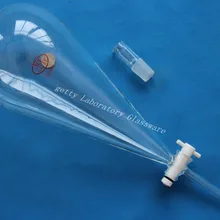 2000 мл(2 литра) пириформенная разделительная воронка, опускающаяся воронка, 24/29 суставов, отделяющая Воронка с PTFE стопкоком