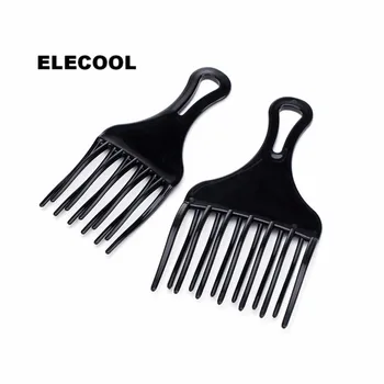 

ELECOOL Black Plastic Hair Comb Insert Afro Hair Pick Fork High Low Gear Comb Hair Accessories Hairdressing Styling Tool