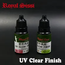 Королевский Sissi 2 бутылки мухобойка УФ Прозрачная отделка клей толстый и поток Ассорти мгновенное лечение высокой ясности УФ exposy клей мухобойка лак
