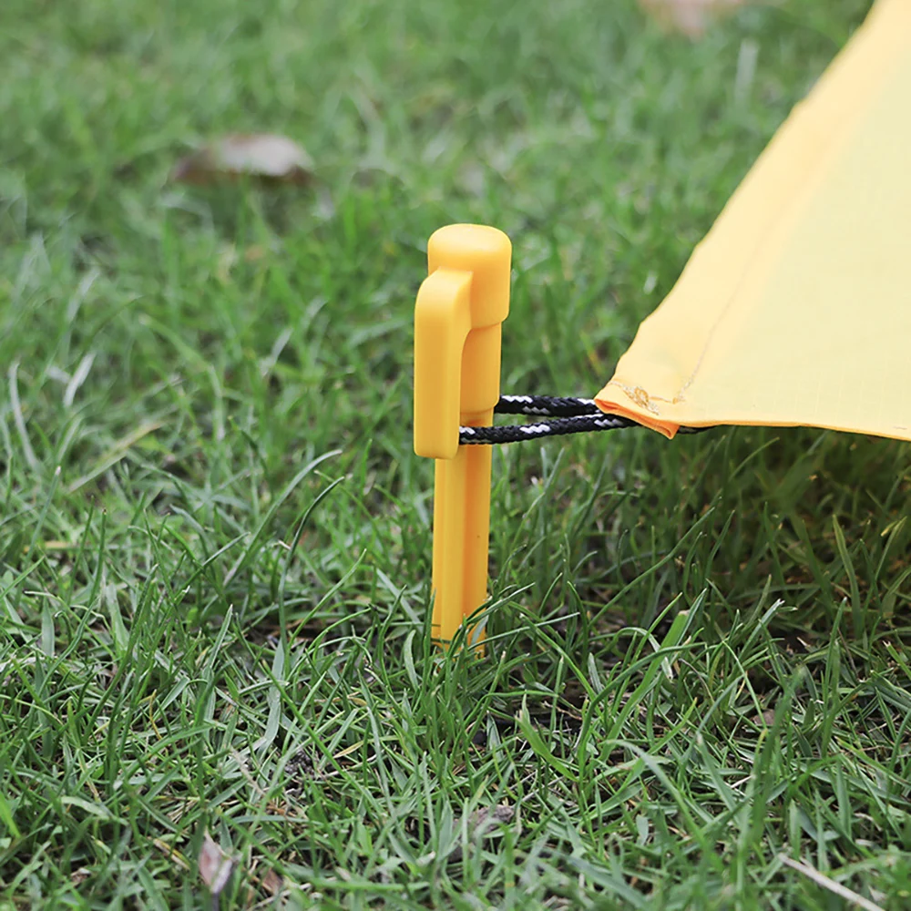

4pcs Stakes Durable Plastic Hold Outdoor Camping Beach Towel Stakes for Outdoor Picnics on a Blanket or Mat Yellow Camping Mat