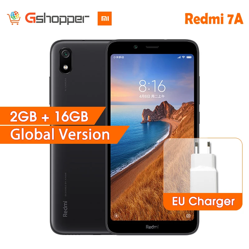 В наличии глобальная версия Xiaomi Redmi 7A 7 A 2GB 16GB 5 45 &quotSnapdargon 439 Восьмиядерный