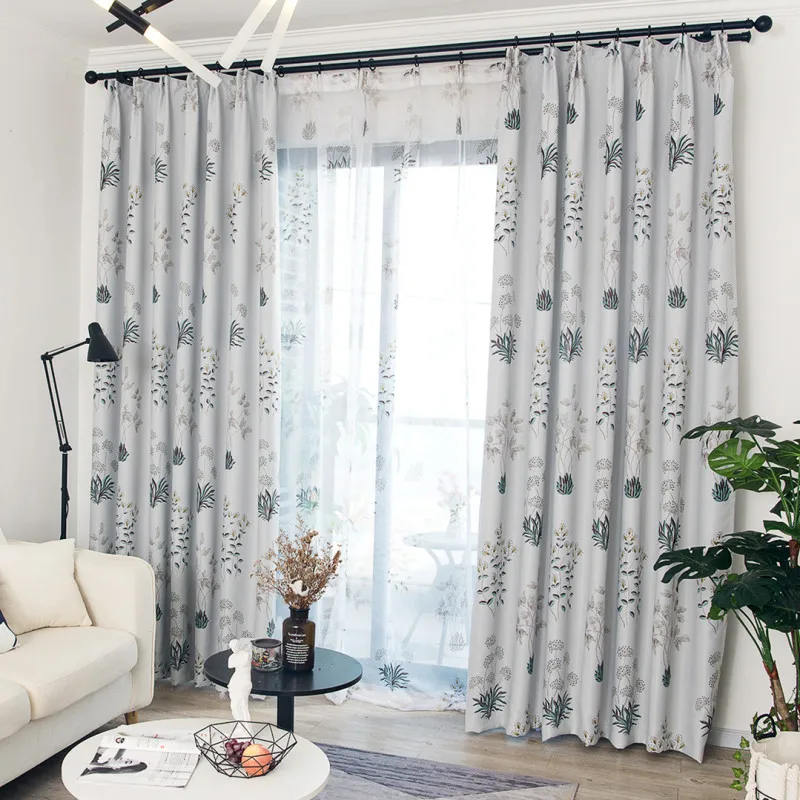 

Blackout Curtain For Living Room Pastoral Bedroom Voile Curtain Curtains Cloth Curtains Ready Made finished drapes Blinds