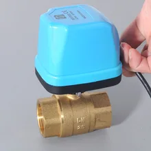 2018 new DN15 DN20 DN25 DN32 AC220V Electric Ball Valve Brass Motorized Ball Valve ,Switch type electric two-way valves dn20 g 3 4 ac220v brass electric dynamic balancing valve two way threaded connection motorized control valve