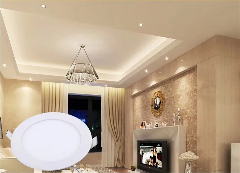 Ultra Thin LED Panel Light 3 W 6 W 9 W 12 W 15 W 18 W driver included AC85-265V Recessed lamps for ceiling panels for indoor lig