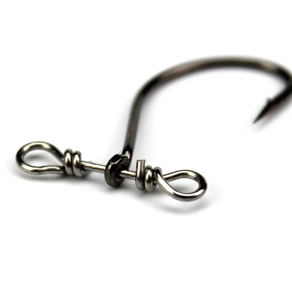 

10/20 PCS Double Hole Down Shot Rig Hook For Fishing Lure Black Nickel Crank Single Fish Lure Hooks Fish Accessory
