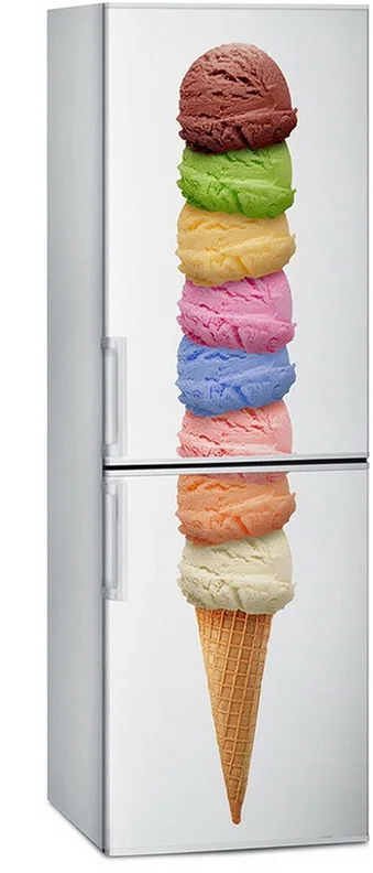 3D самоклеющаяся посудомоечная машина холодильник обертывание наклейка на холодильник детский художественный Холодильник Дверь обои-покрытие - Цвет: Светло-серый