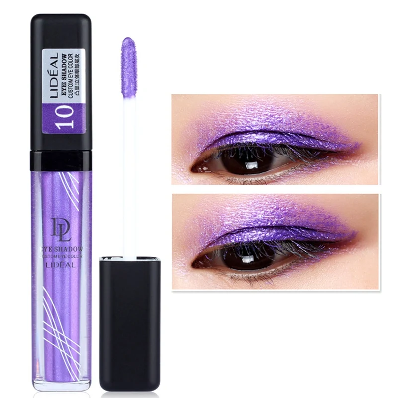 Макияж Блеск тени для век Eye Shadow& Liner Комбинации жидкая подводка для глаз пигмент Diamond Pearl изюминкой тени для век