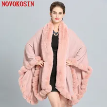 SC280 2018 Women Winter Shawl Fake Fox Fur Big Long Collar Loose Poncho Capes Cardigan Coat Plus Size Cloak White Pashmina SC280 2018 Women Winter Shawl Fake Fox Fur Big Long Collar Loose Poncho Capes Cardigan Coat Plus Size Cloak White Pashmina