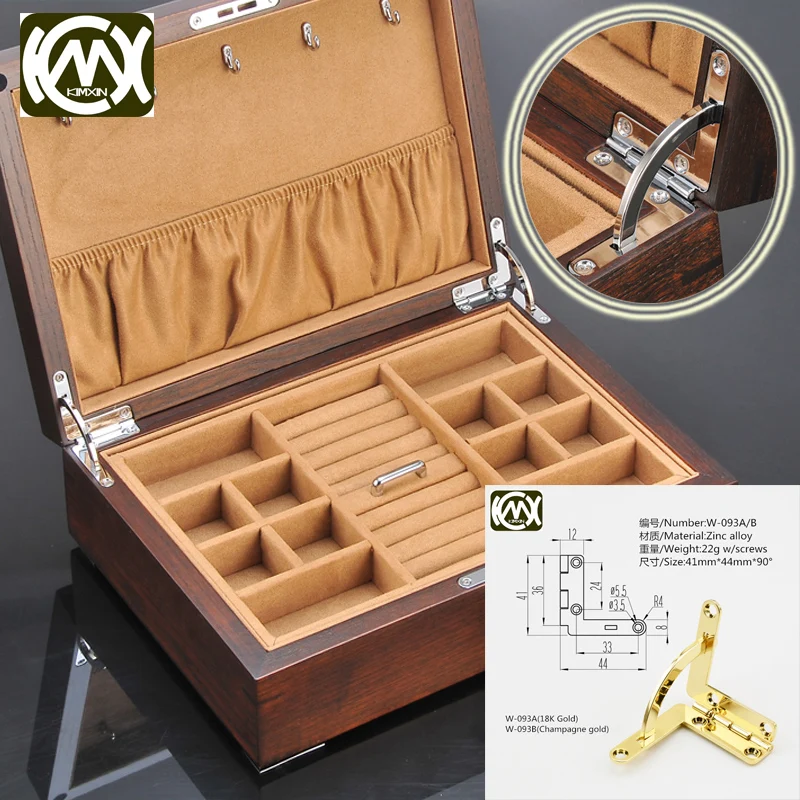 2pc 41mm*44mm High end Jewelry box Hinges Wooden box hardware
