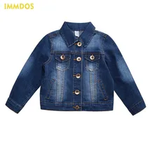 IMMDOS Girls Denim Jackets 2018 Fashion Spring Denim Jacket Long Sleeve Boys Outwear Children Clothing Baby Autumn New Blouse