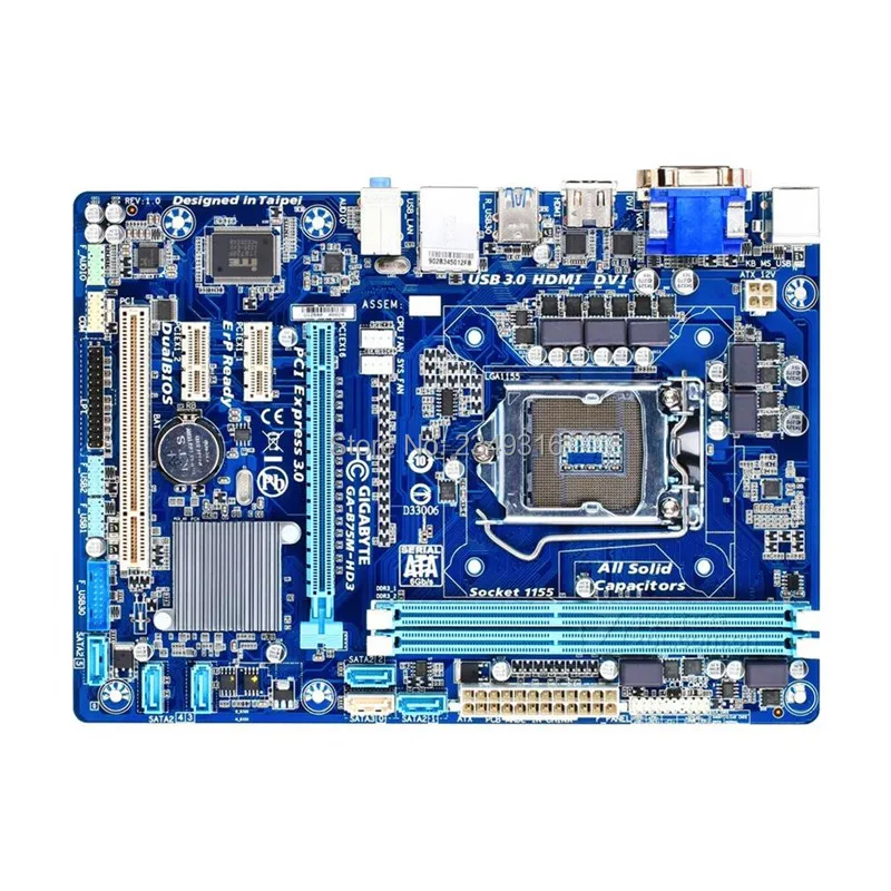 

For Gigabyte GA-B75M-HD3 Desktop Motherboard B75M-HD3 B75 LGA 1155 i7 i5 i3 DDR3 16G SATA3 USB3.0 DVI VGA HDMI Micro-ATX