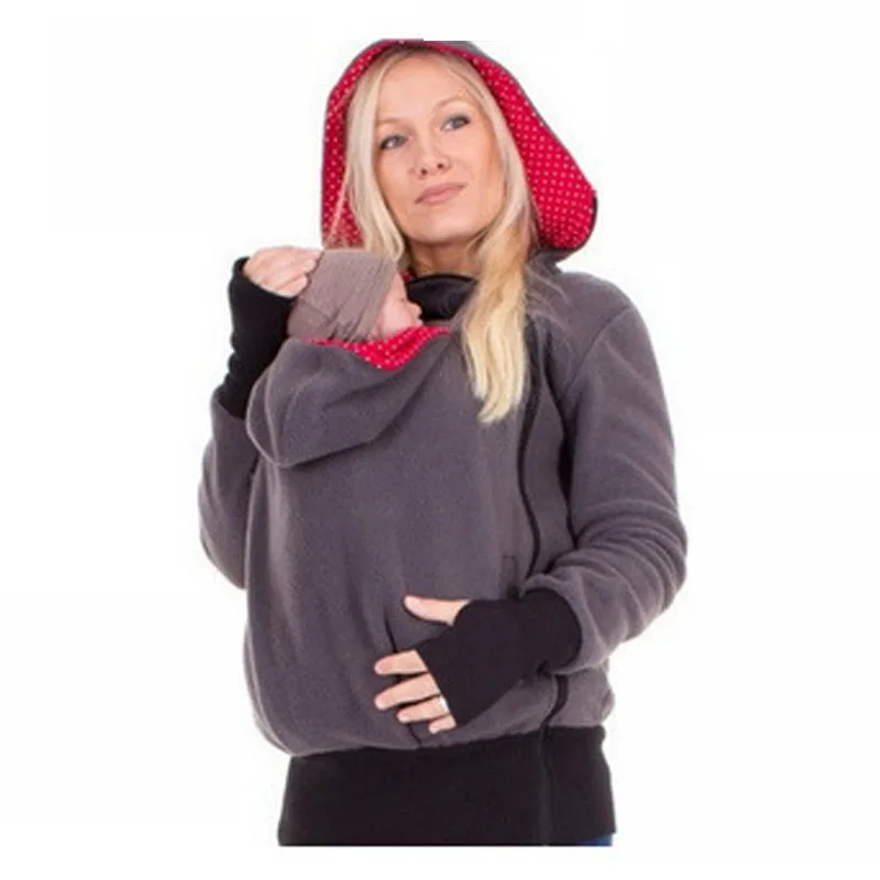 Модный, для ношения ребенка куртка кенгуру теплые толстовки для беременных женская верхняя одежда пальто для беременных s Одежда для беременных