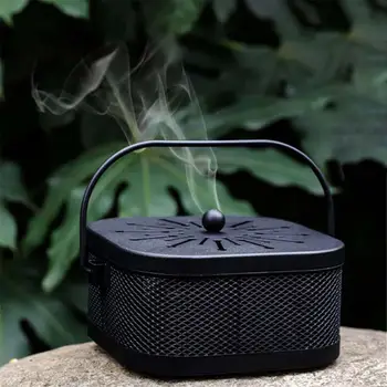 

Innovative Portable Iron Mosquito Coil Holder Case Hollow Insulated Anti-scalding Garden Mosquito Coil Rack