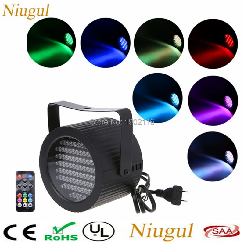 

Niugul 86 LEDs Stage Par Light with Remote Control DMX512 RGB LED Strobe Light LED Party Lamp Disco Bar Show Pub KTV DJ Lighting
