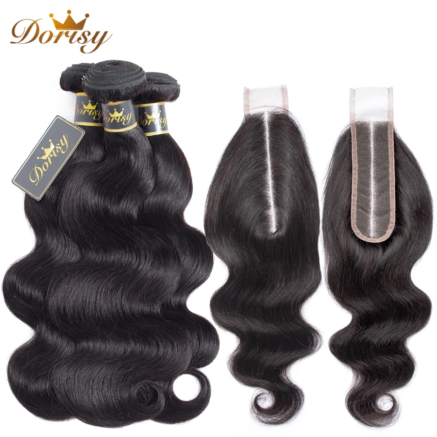 

Peruvian Human Hair Bundles With Closure Body Wave Bundles With Closure Hair Weaves with Closure Dorisy Non Remy Hair Extensions