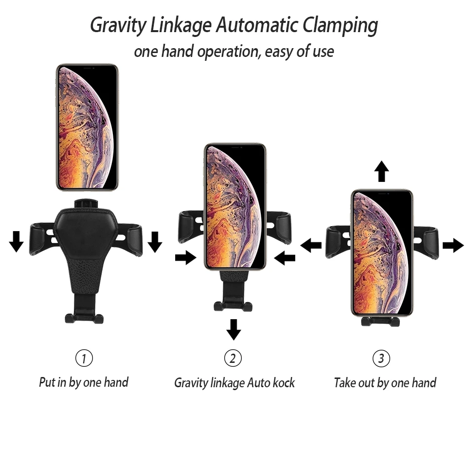 Гравитационный Автомобильный держатель для телефона для iPhone X, xiaomi mi 9, крепление на вентиляционное отверстие, подставка, магнитный автомобильный держатель для смартфона, поддержка для Oneplus 7 pro