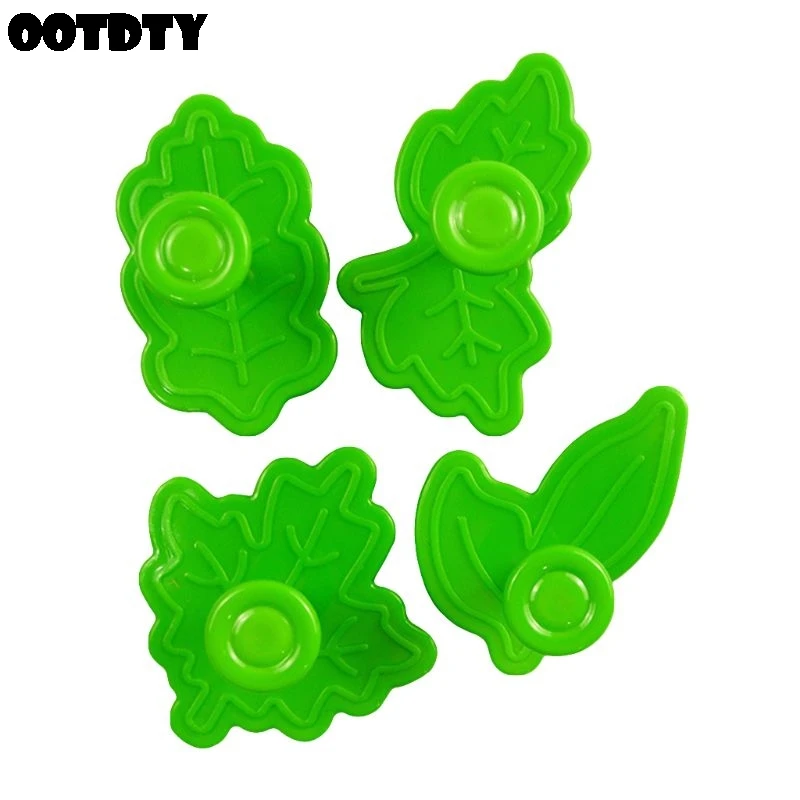 

4pcs/set Leaf Leaves Spring Cake Mold Fondant Decor Chocolate Sugarcraft Baking Tools DIY Mould