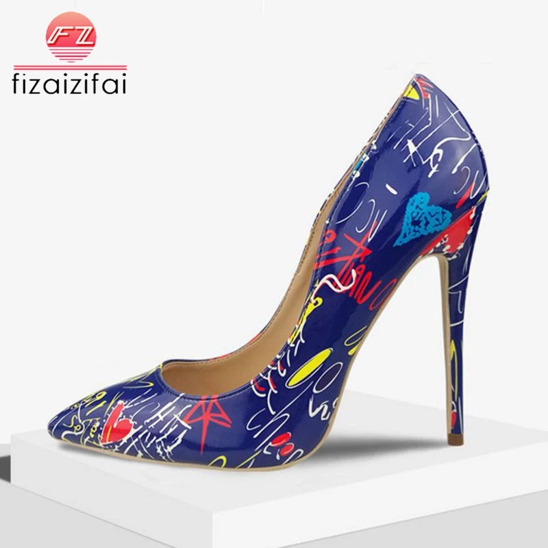 

Coolcept Graffiti Colorful Women Pumps Sexy Stiletto High Heels Spring Wedding Party Women Shoes Sapato Feminino Size 35-42