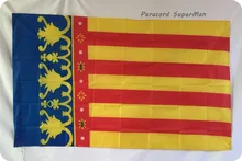 Free shipping 3ft x 5ft Hanging Flag Polyester VALENCIA Flag Banner 150x90cm for Celebration big flag