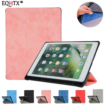 

Case For New iPad 9.7 inch 2017 2018 For ipad Air 1 /Air 2 for iPad Pro 9.7 , EQHTX -Pen slot smart silicone PU leather case