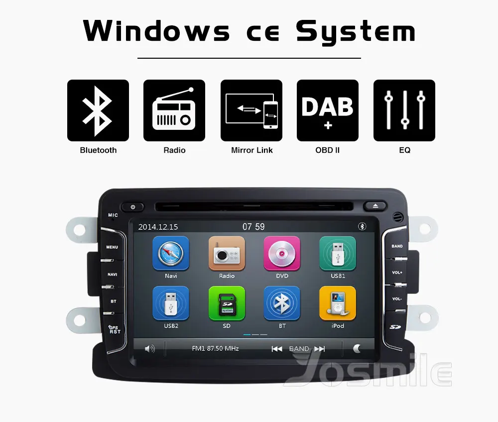 2 din GPS DVD Автомобильный мультимедийный плеер для Dacia Dokker Duster Renault Lada Xray Dacia Sandero 2 logan Captur 2 навигационное Радио 3G