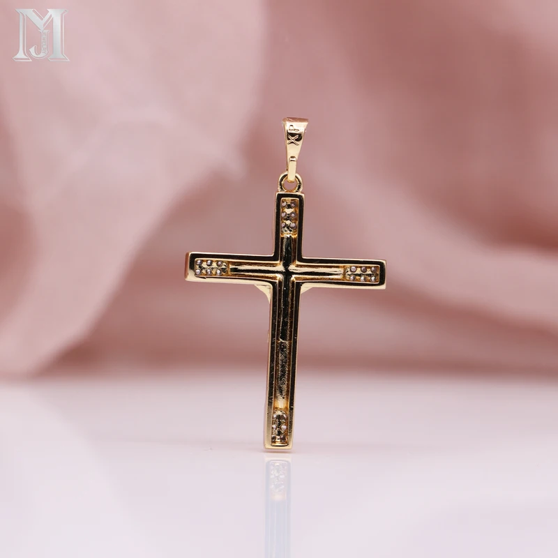 JiaMu 585 ожерелье с крестами из розового золота, христианские подвески, 9 стилей, Мужская подвеска, l цепь, ювелирное изделие, ожерелье, подвеска, комбинация